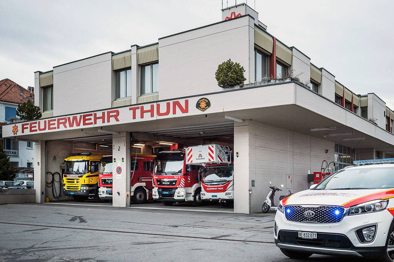 Hauptgebäude Schutz und Rettung in Thun